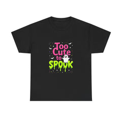 Too Cute to Spook Halloween Tee, Unisex Heavy Cotton Shirt, Spooky Apparel, Cute Ghost T-Shirt, Halloween Costume Top, Fun Halloween Gift