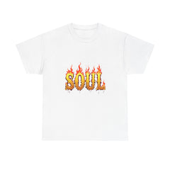 Soul Fire Unisex Heavy Cotton Tee, Graphic Tee, Casual Wear, Streetwear, Gift for Friends, Music Lovers, Summer Style