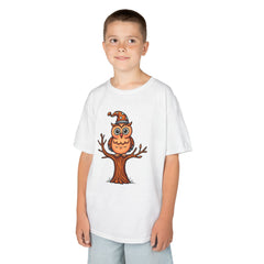 Whimsical Owl Kids Tee, Fun Graphic T-Shirt for Boys and Girls, Cute Halloween Shirt