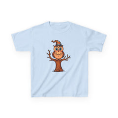 Whimsical Owl Kids Tee, Fun Graphic T-Shirt for Boys and Girls, Cute Halloween Shirt