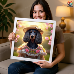 Custom Pet Portrait – Dog or Cat Digital Art in Royal or Floral Style