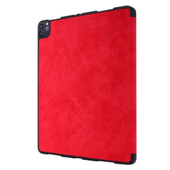 iPad Air 13 2025 / 2024 Case Marble Style Cloth Texture - Red