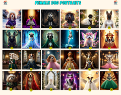 Custom Pet Portrait with Fairy Wings | Dog Art with Flower Crown | Digital Pet Gift