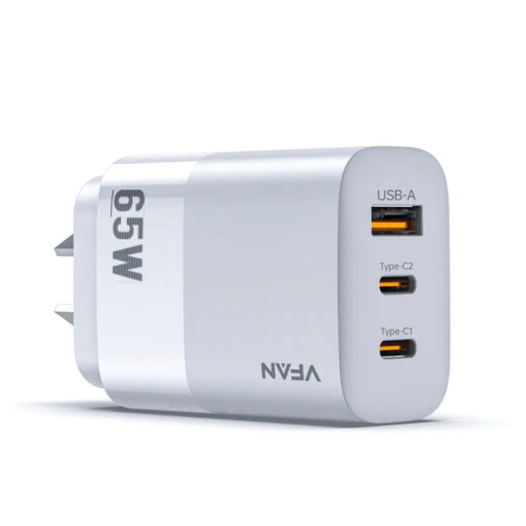 USB Wall Charger Fast Charge 65W PD for MacBook, Surface, Mobile Phones