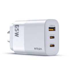 USB Wall Charger Fast Charge 65W PD for MacBook, Surface, Mobile Phones