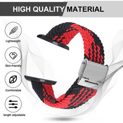 Braided Band for Apple Watch 41mm / 40mm / 38mm - Red Black