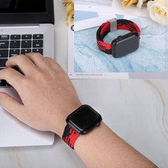 Braided Band for Apple Watch 41mm / 40mm / 38mm - Red Black