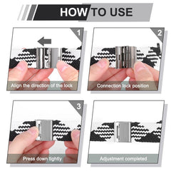 Braided Band for Apple Watch 41mm / 40mm / 38mm - Black White