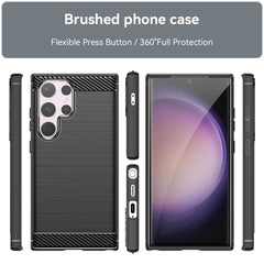 Samsung Galaxy S24 Ultra 5G Case Brushed Texture TPU - Black