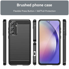 Samsung Galaxy A55 Case Brushed Texture TPU - Black