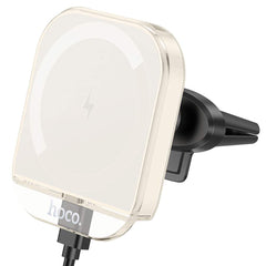 Car Wireless Charger 15W MagSafe | HOCO HW17 Crystal Air Vent Phone Mount