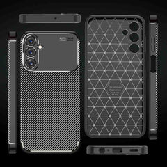 Samsung Galaxy A15 Case Carbon Fiber Texture TPU - Black