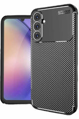 Samsung Galaxy A15 Case Carbon Fiber Texture TPU - Black