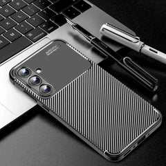 Samsung Galaxy A35 Case Carbon Fiber Texture TPU - Black