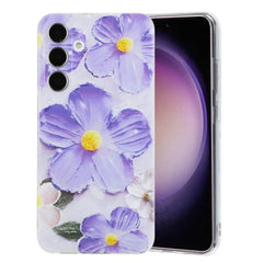 Samsung Galaxy A35 Case Protective Flowers Pattern - Purple