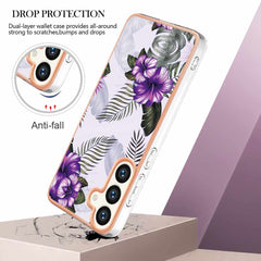 Samsung Galaxy S24 5G Case Electroplating IMD - Purple Flower