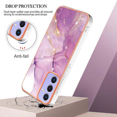 Samsung Galaxy A15 5G Case Electroplating Marble - Purple