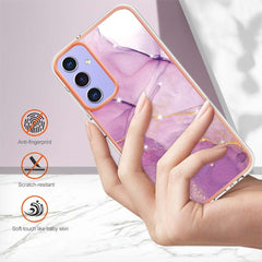 Samsung Galaxy A15 5G Case Electroplating Marble - Purple