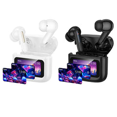 HOCO TWS Earbud w/ LCD Touch Screen, 7 Hours - White