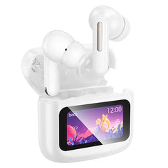 HOCO TWS Earbud w/ LCD Touch Screen, 7 Hours - White