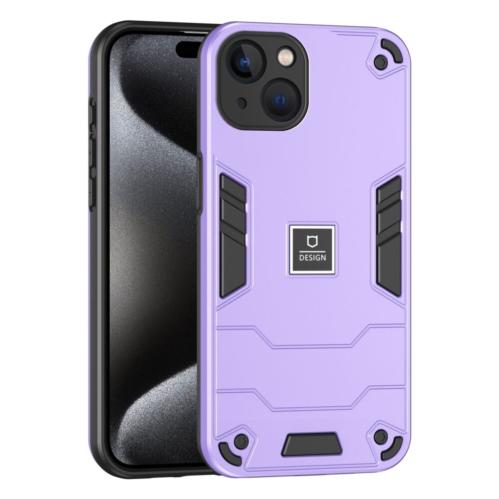 iPhone 13 Case 2 in 1 Shockproof PC and TPU - Purple