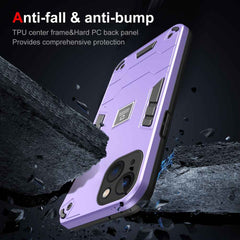 iPhone 13 Case 2 in 1 Shockproof PC and TPU - Purple