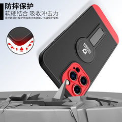 iPhone 13 Pro Case tough and durable With Small Tail Holder - Black Red