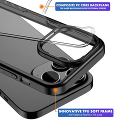iPhone 14 Case iPAKY Shockproof Protective - Transparent Black