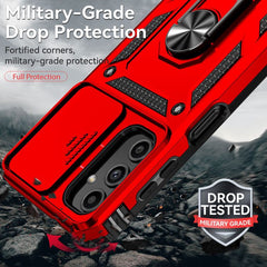 iPhone 14 Case With Camera Shield Cover - Red