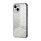 iPhone 14 Case With Gradient Glitter Powder Electroplated - Black