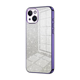 iPhone 14 Case With Gradient Glitter Powder Electroplated - Purple