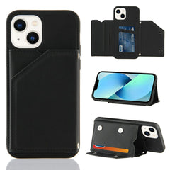 iPhone 14 Plus Case Made With PU Leather + TPU + PC - Black