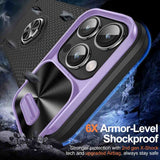 iPhone 14 Pro Case With Sliding Camshield Armor - Purple Black