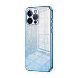 iPhone 14 Pro Max Case With Glitter Powder Shockproof - Blue