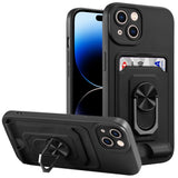 iPhone 14 Pro Max Case With Ring Holder and 1 card slot - Black