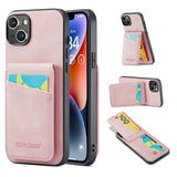 iPhone 15 Case Fierre Shann With Five card slots - Pink
