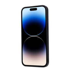 iPhone 15 Pro Case Calfskin Texture PU Leather with 5 Card Slots - Red