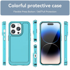 iPhone 15 Pro Case Candy Series Shockproof Transparent Blue