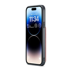 iPhone 15 Pro Case Fierre Shann With 5 Card Slots - Pink