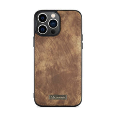 iPhone 15 Pro Case Multi-slot Detachable Protective Wallet - Brown