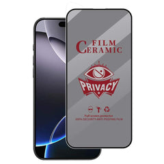 iPhone 16 Pro Max Screen Protector Privacy Ceramic Film - Full Coverage HD Anti-Peep