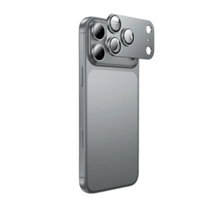 iPhone 17 Pro Max Lens Protector HOCO V16 Aluminum Full Guard – Silver