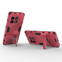 OnePlus 11 5G Case Punk Armor Invisible Holder - Light Red