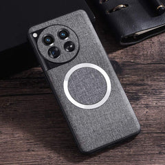 OnePlus 12 Case CD MagSafe Magnetic Cloth Texture (Grey)