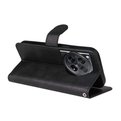 OnePlus 12 Case Classic Calf Texture Flip PU Leather Black