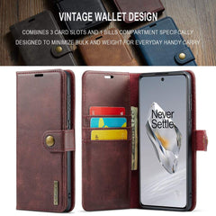 OnePlus 12 Case Detachable Magnetic PU Leather Deep Burgundy