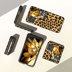 OPPO Find N3 Flip Case Shockproof ABEEL Black Edge Leopard