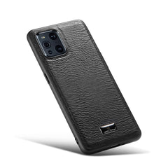 OPPO Find X3 / Find X3 Pro Case Leather Texture TPU - Cowhide Black