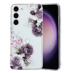 Samsung Galaxy S23 5G Case Peony Pattern Shockproof - White