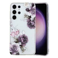 Samsung Galaxy S24 Ultra 5G Case Peony Pattern TPU - White